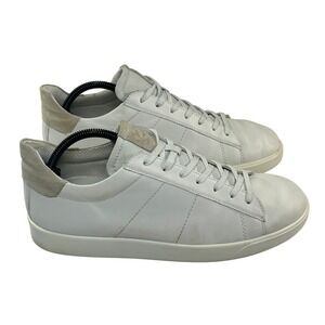 ECCO Street Lite Sneaker Mens 44/10-10.5 White Leather Low Top Retro Casual Shoe